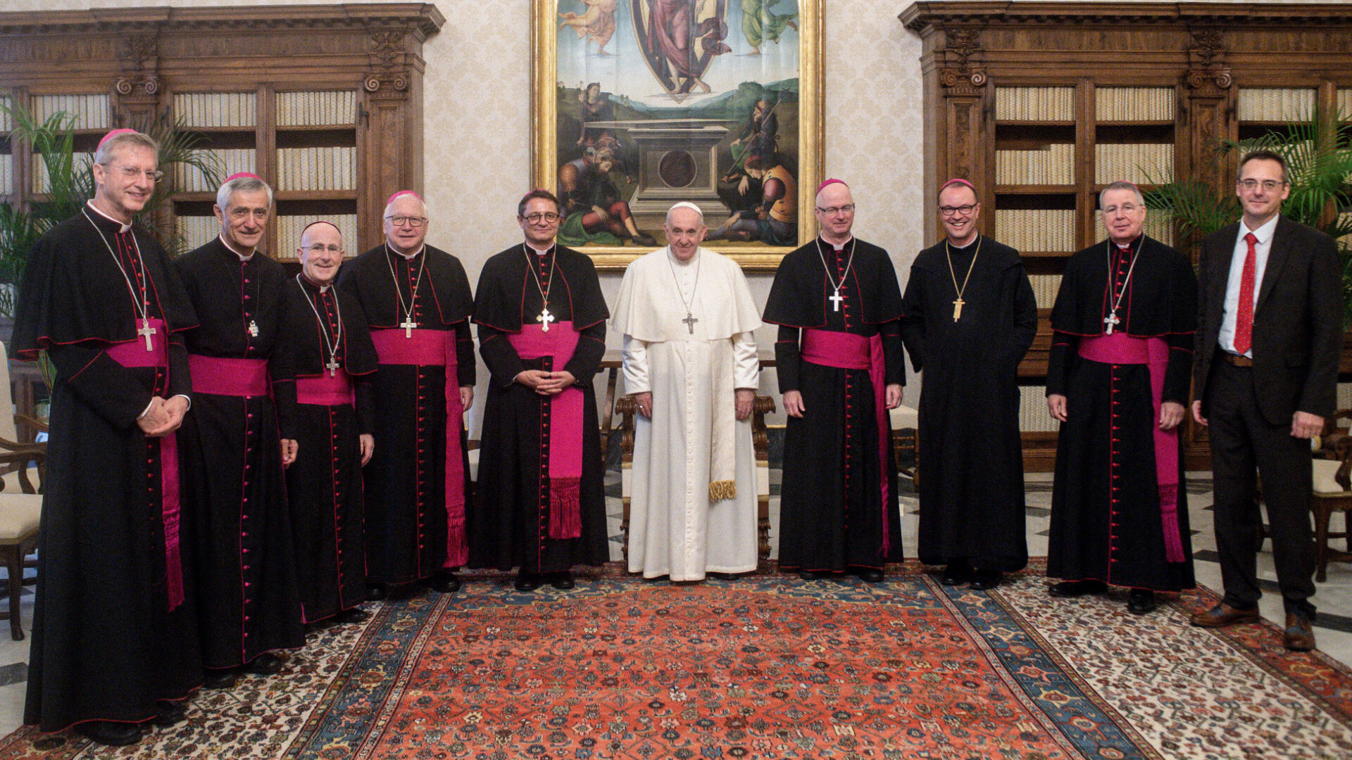 Schweizer Bischöfe bei Papst Franziskus.