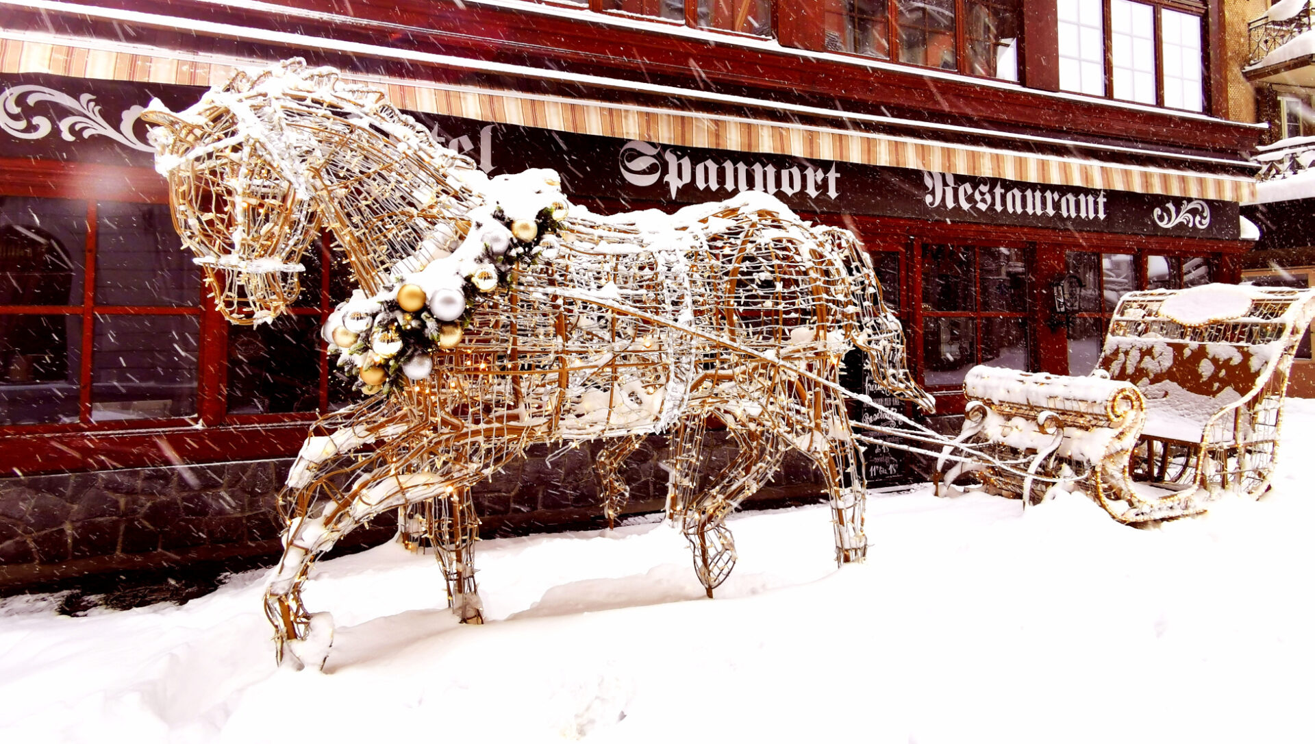 Schneegestöber in Engelberg