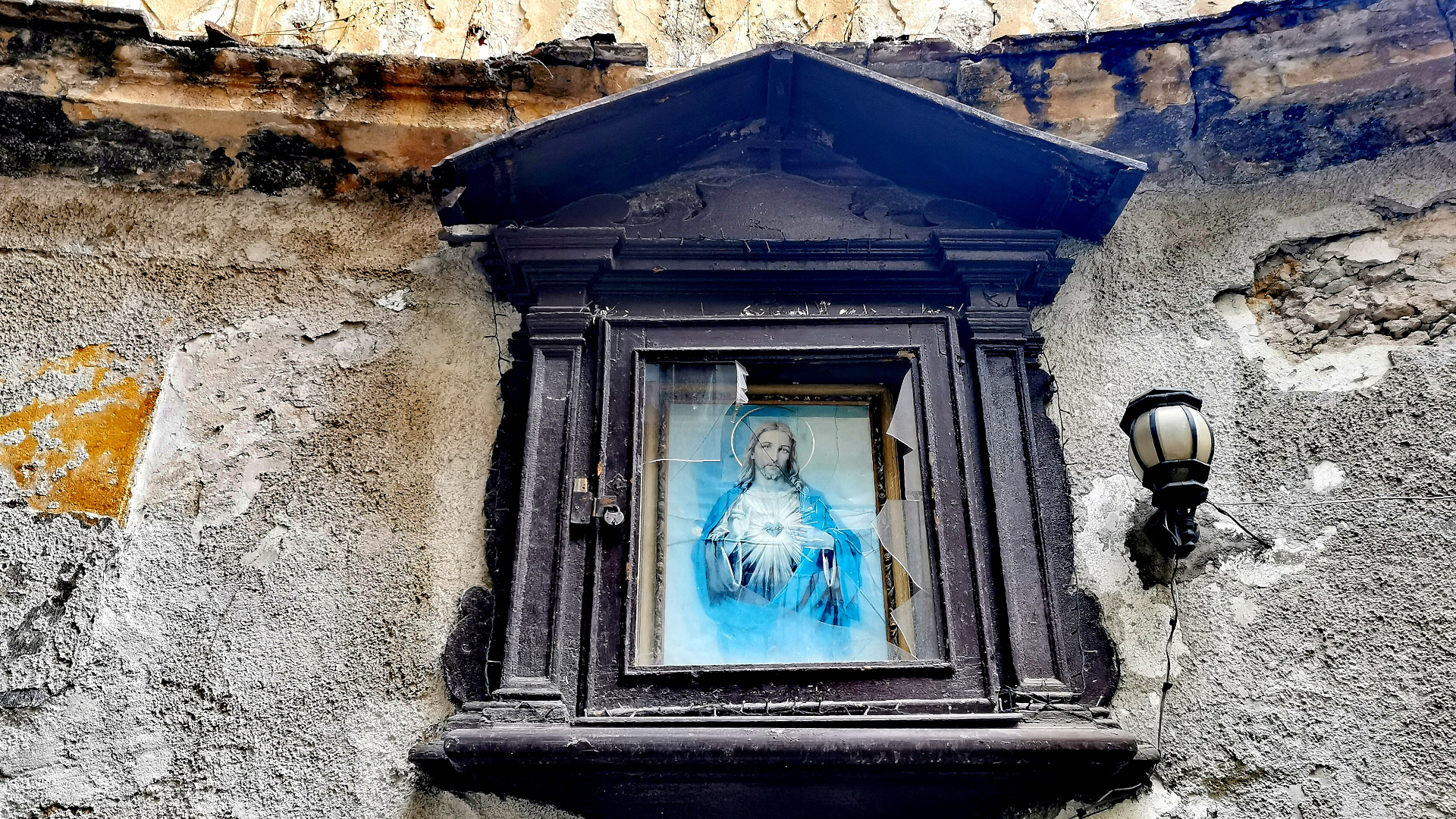 Herz-Jesu-Bild auf Sizilien