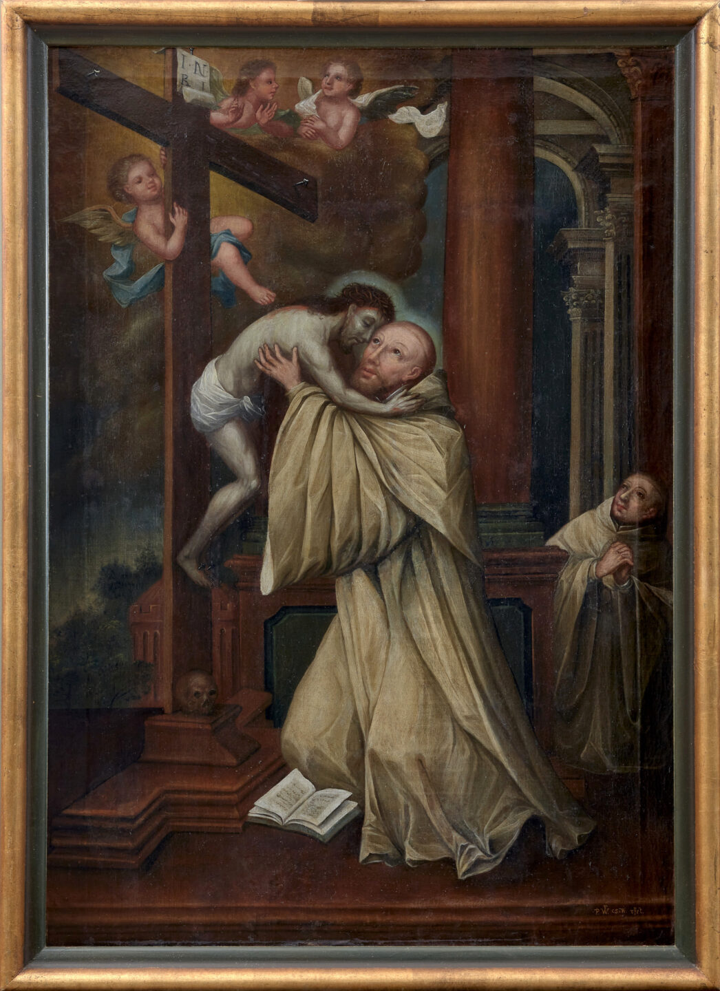 Der Heilige Bernhard empfängt Christus in seinen Armen, Unbekannt, 17. Jhd., Öl auf Leinwand