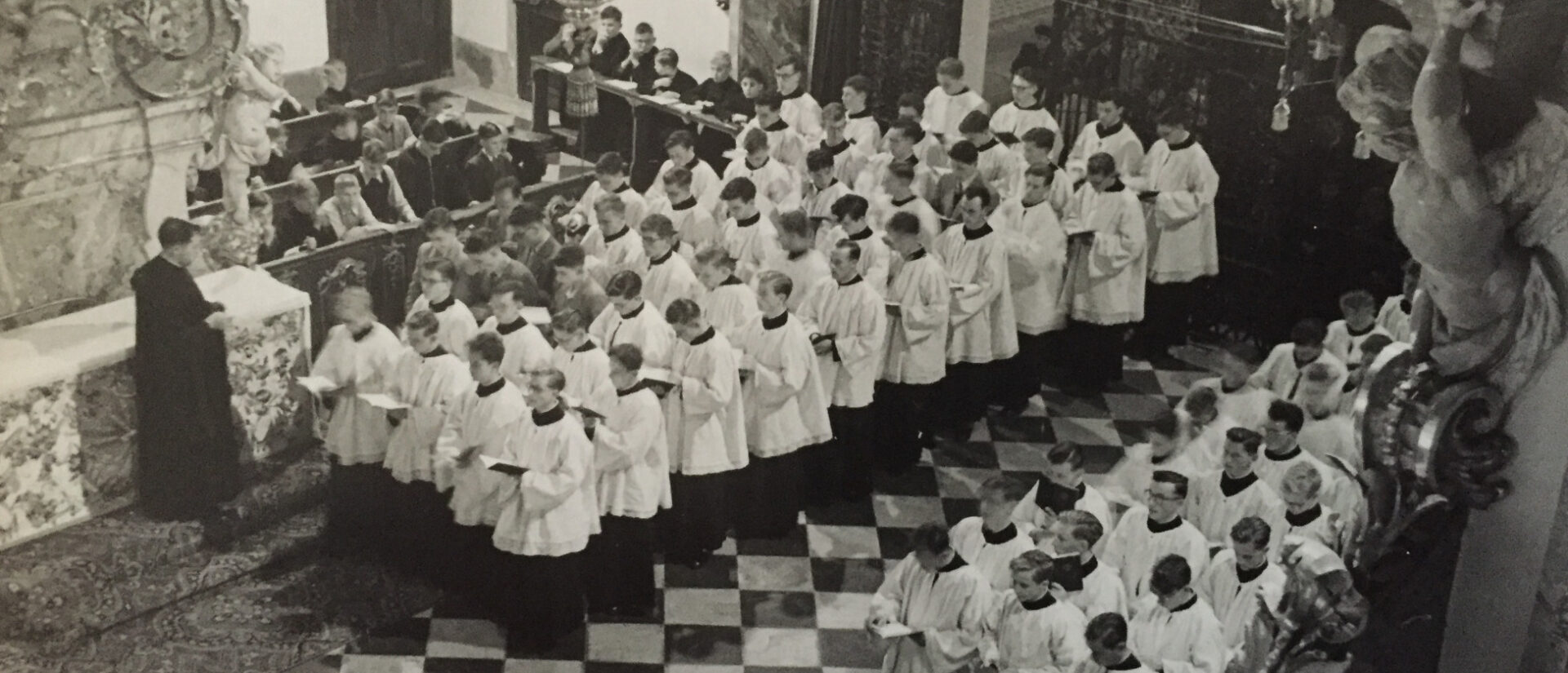 Pater Roman Bannwart hat als junger Choralmagister auch den Klosterschülern gregorianische Choräle gelehrt.