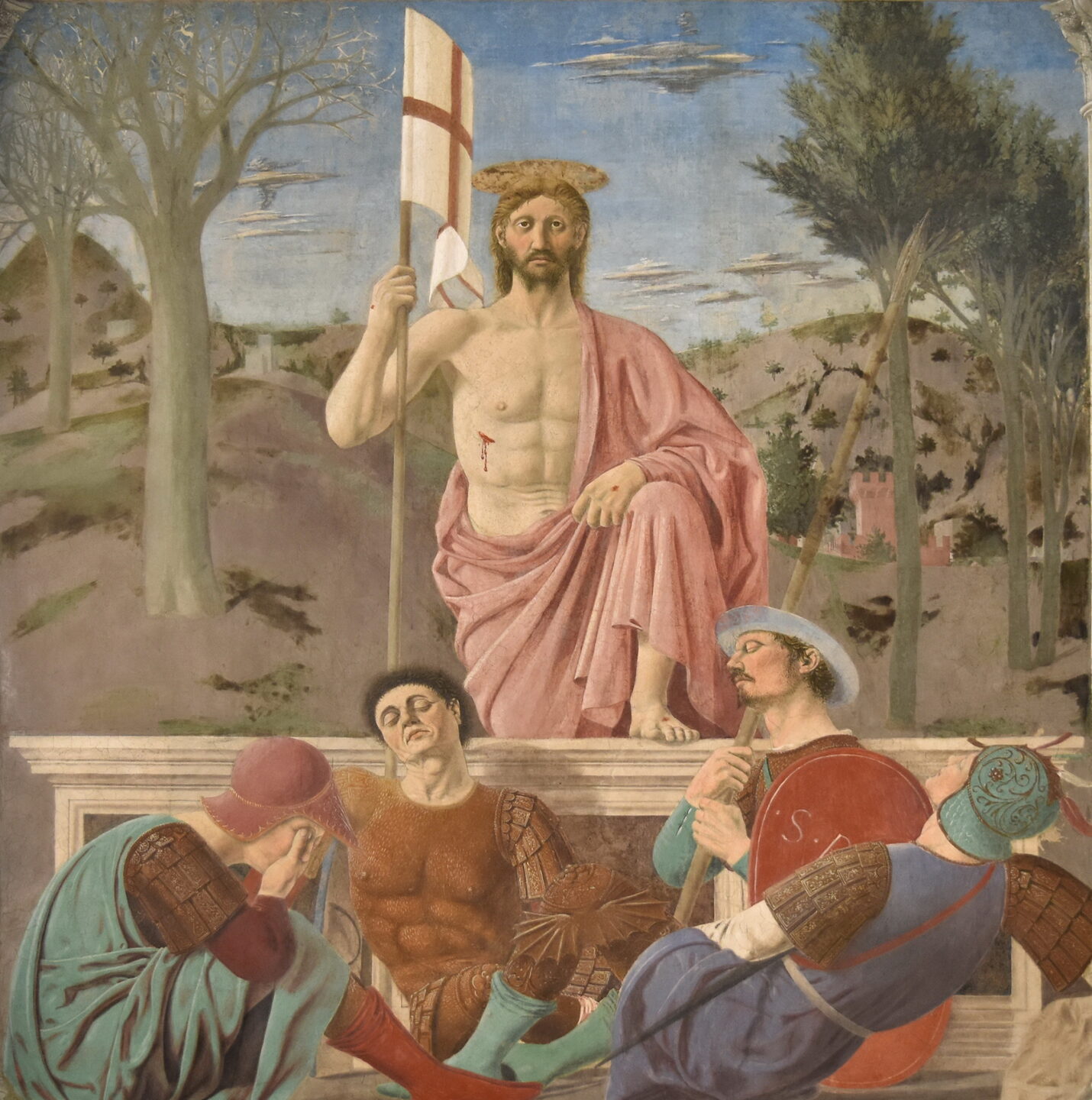 Piero della Francesca zeigt den auferstandenen Christus mit einem Waschbrettbauch.