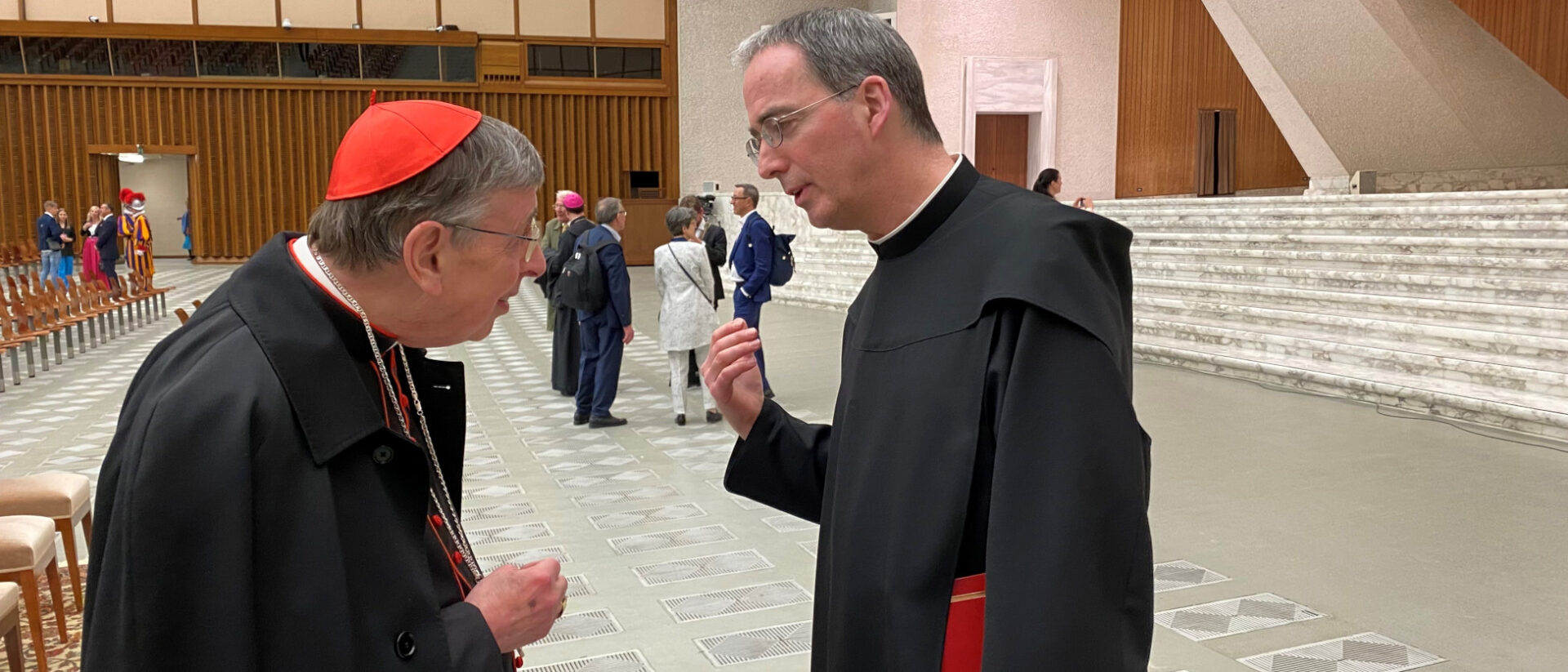 Kardinal Kurt Koch und Garde-Kaplan Pater Kolumban Reichlin in Rom.
