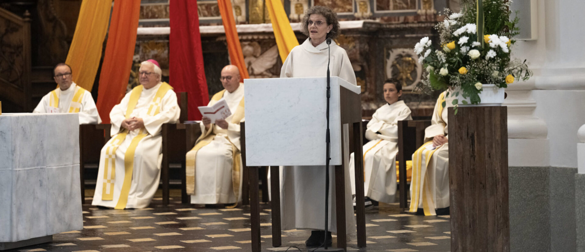 Marie-Louise Beyeler ist Präsidentin der Landeskirche Bern und hält die Predigt anlässlich des Jubiläums 50 Jahre Römisch-Katholische Zentralkonferenz der Schweiz
