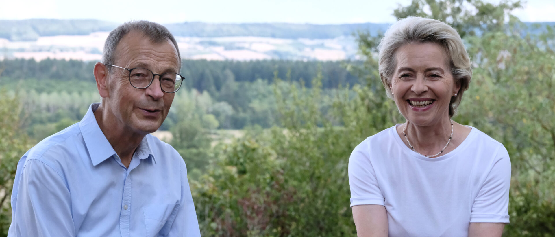 Ursula von der Leyen mit dem Prior von Taizé, Frère Alois.