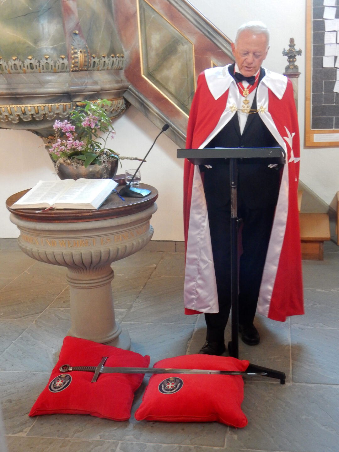 Othmar Züger vom Deutschschweizer Priorat des "Order of Saint John of Jerusalem"