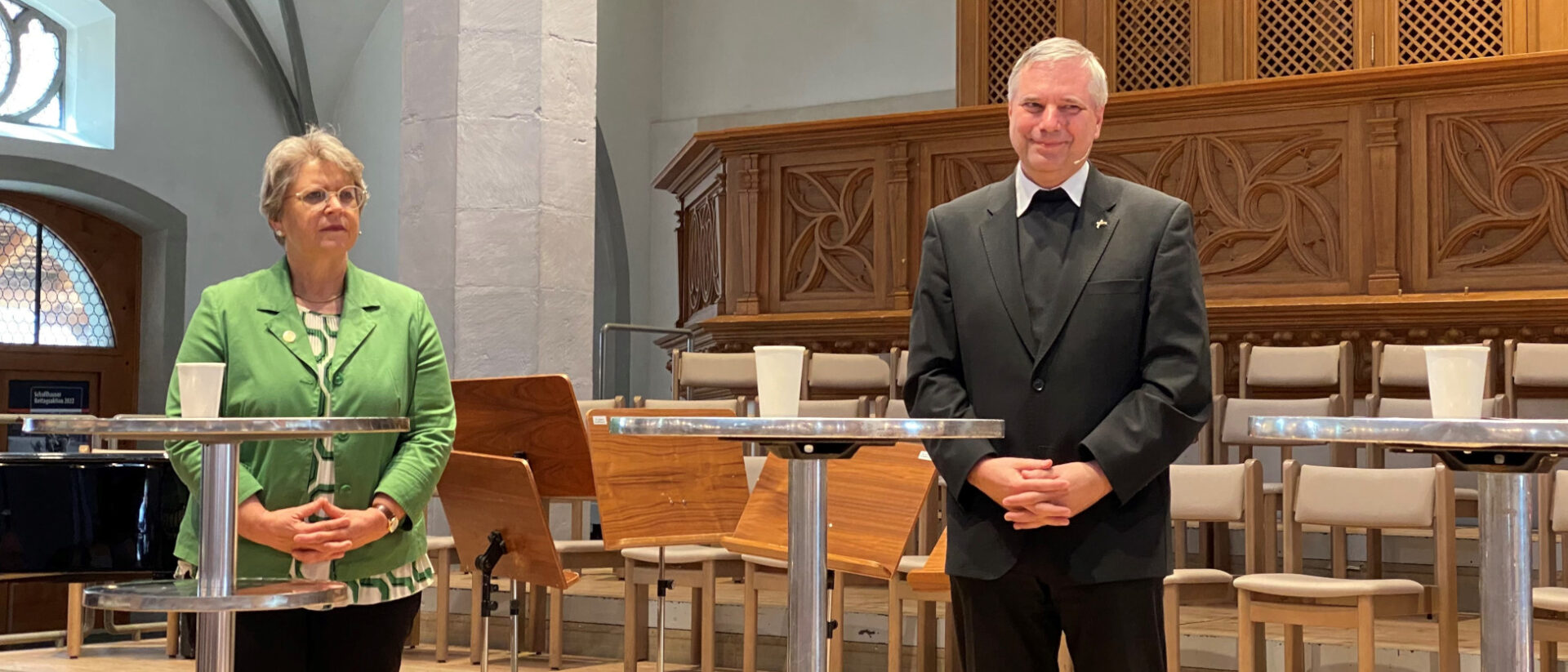 Rita Famos und Weihbischof Matthäus Karrer