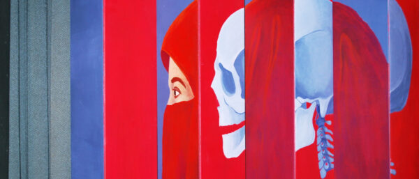 Bild "Rotes Tuch", gemalt von Farida Ahmed-Bioud | Barbara Ludwig