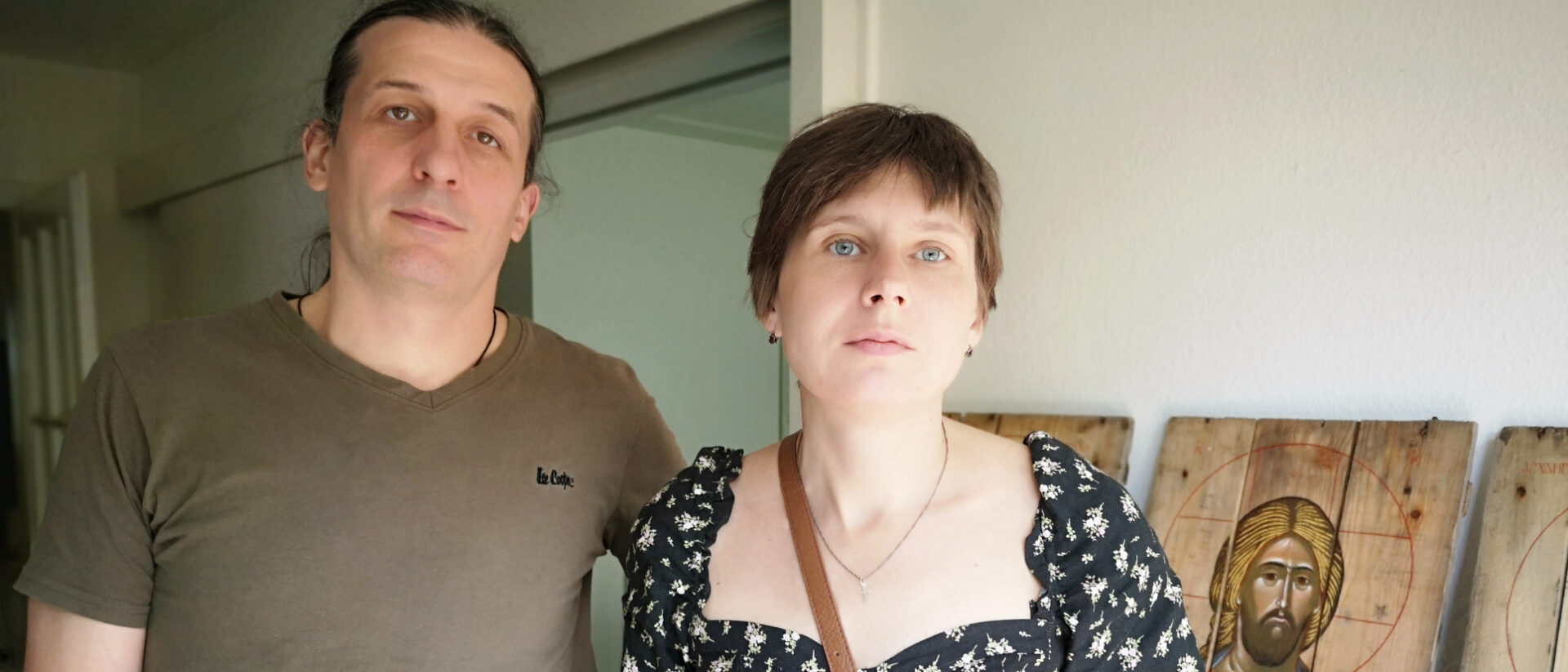 Das ukrainische Künstlerpaar Oleksandr Klymenko und Sonia Atlantova "schreibt" schon seit 23 Jahren gemeinsam Ikonen.