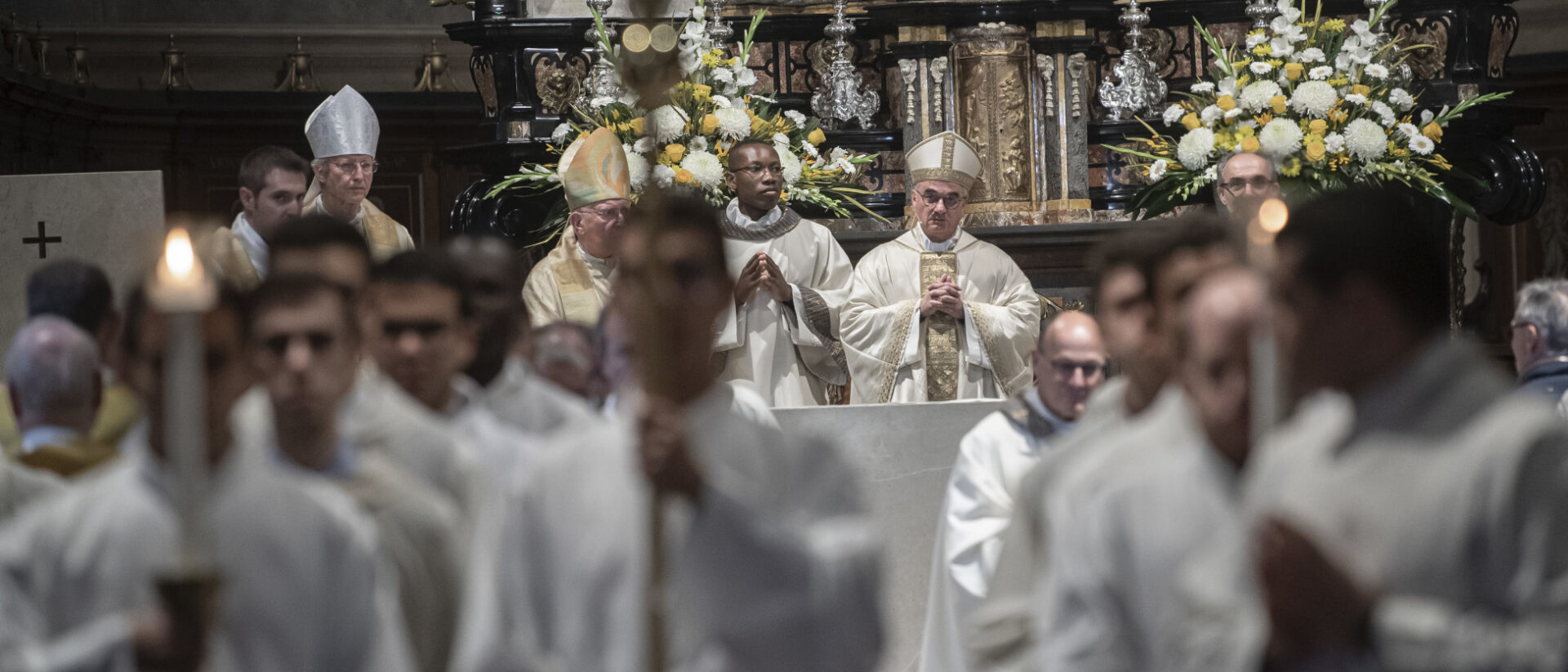 Auszug beim Abschiedsgottesdienst