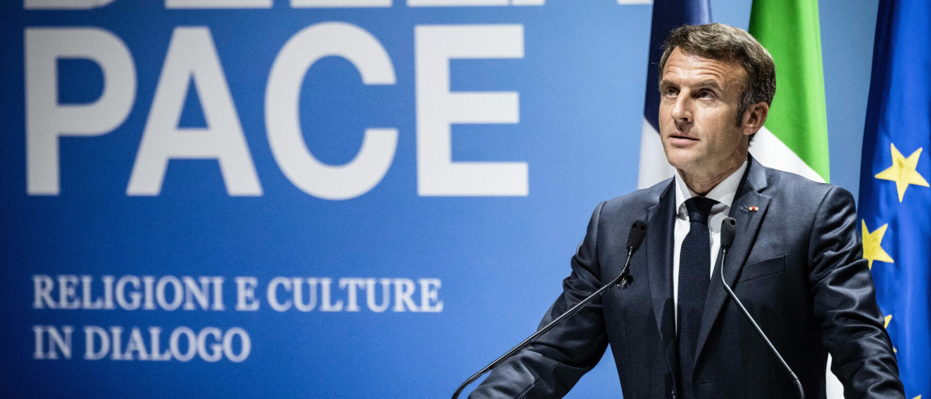 Emmanuel Macron in Rom