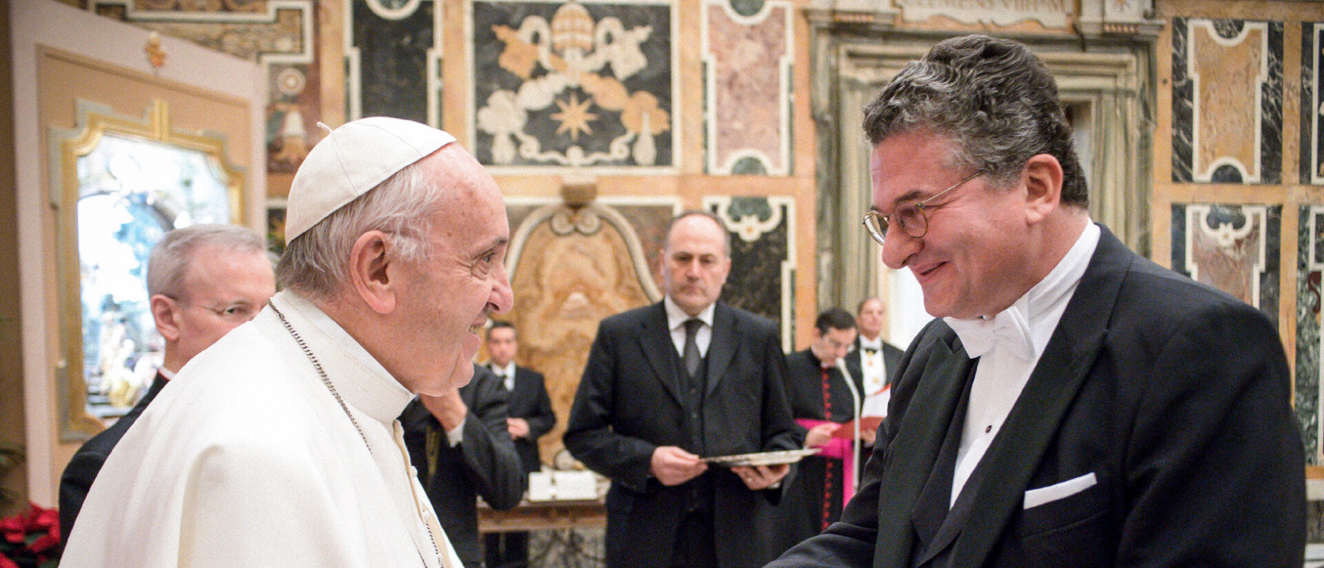Papst Franziskus und Vaduz' Vatikan-Botschafter Prinz Stefan von und zu Liechtenstein im Jahr 2017.