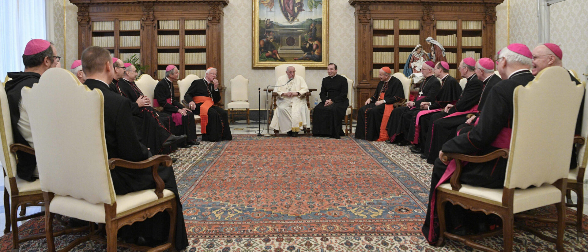 Die österreichischen Bischöfe bei Papst Franziskus.