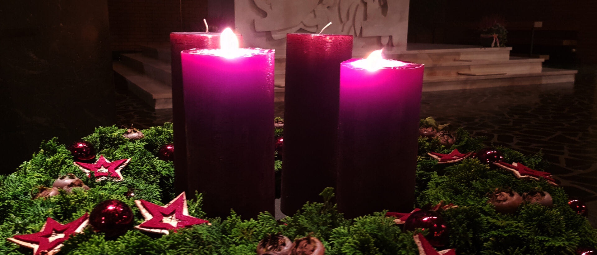 Kerzen auf dem Adventskranz