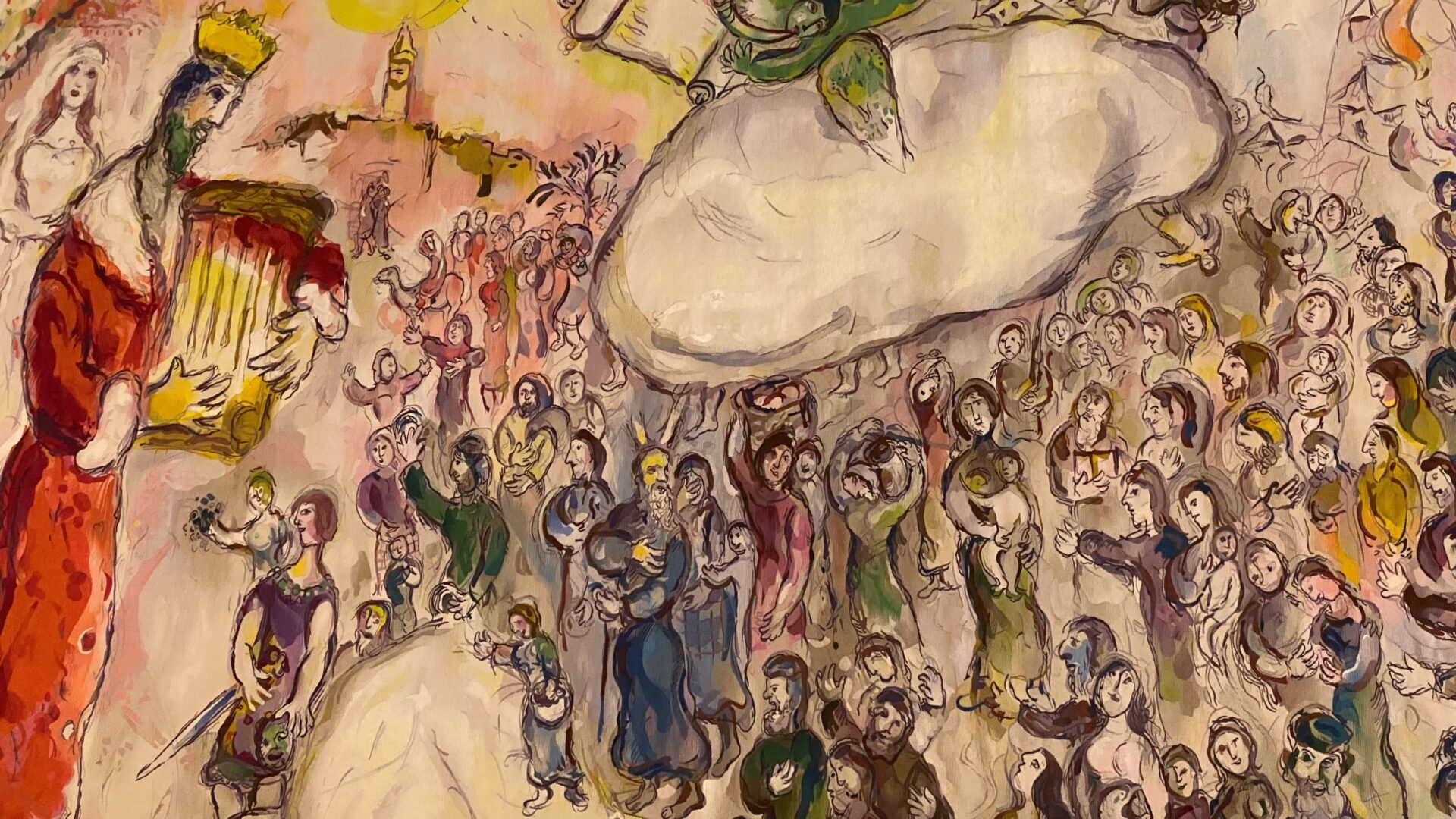 Auch David stammte aus Bethlehem. Hier ein Gemälde von Marc Chagall in der Knesset in Jerusalem.