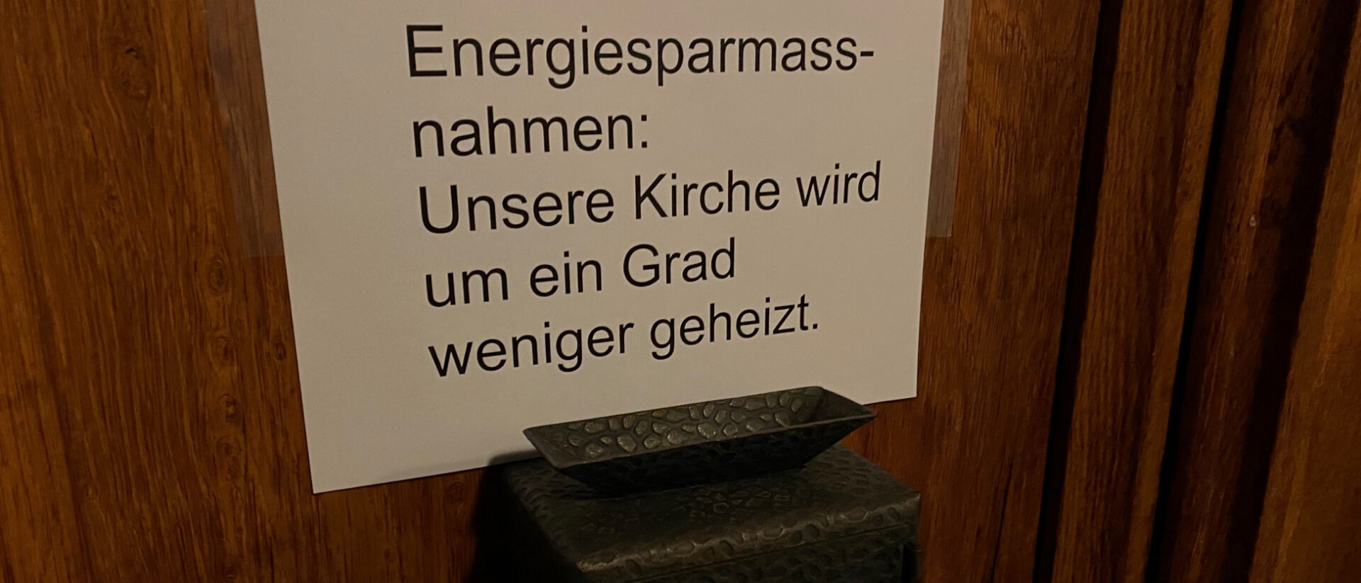Energiesparmassnahme in einer Kirche