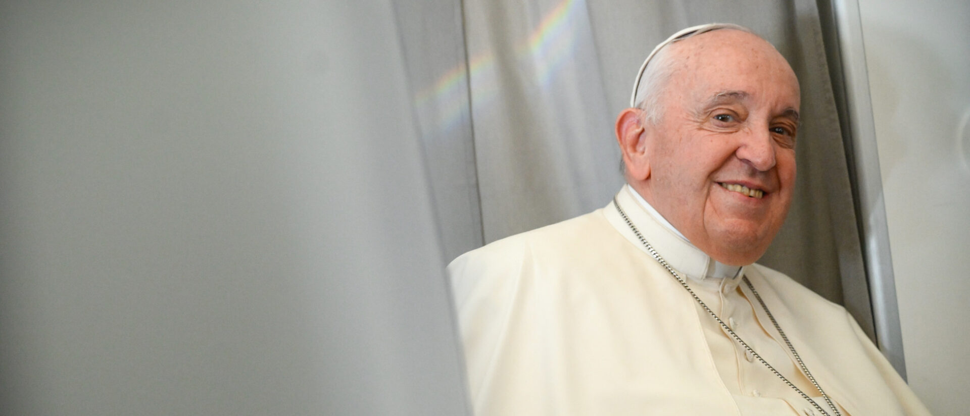 Papst Franziskus auf dem Rückflug vom Südsudan nach Rom.