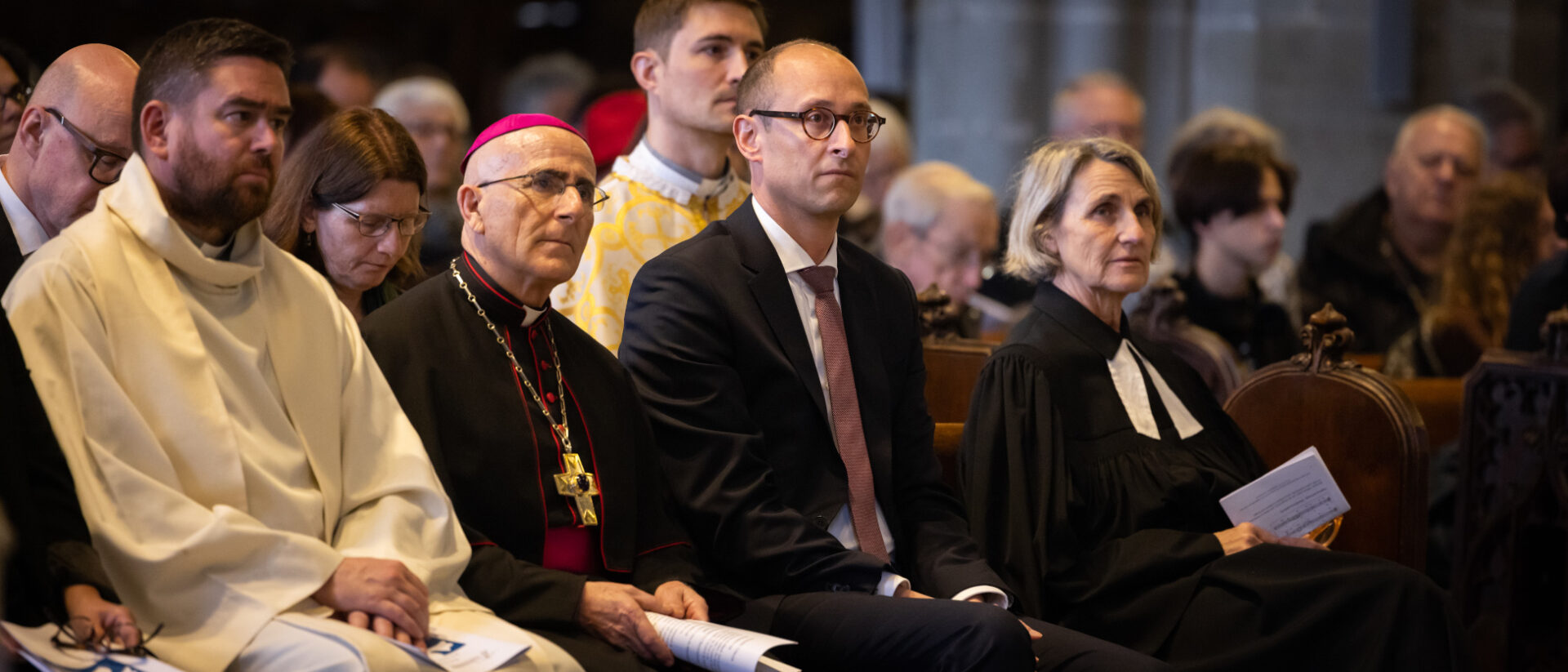 Ökumenisches Beten für die Ukraine: Bischof Joseph Bonnemain in Bern.