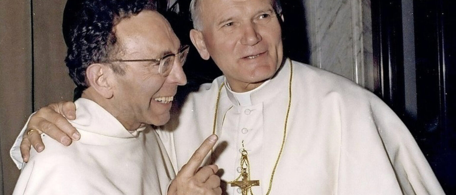 Marie-Dominique Philippe mit Papst Johannes Paul II.| zVg