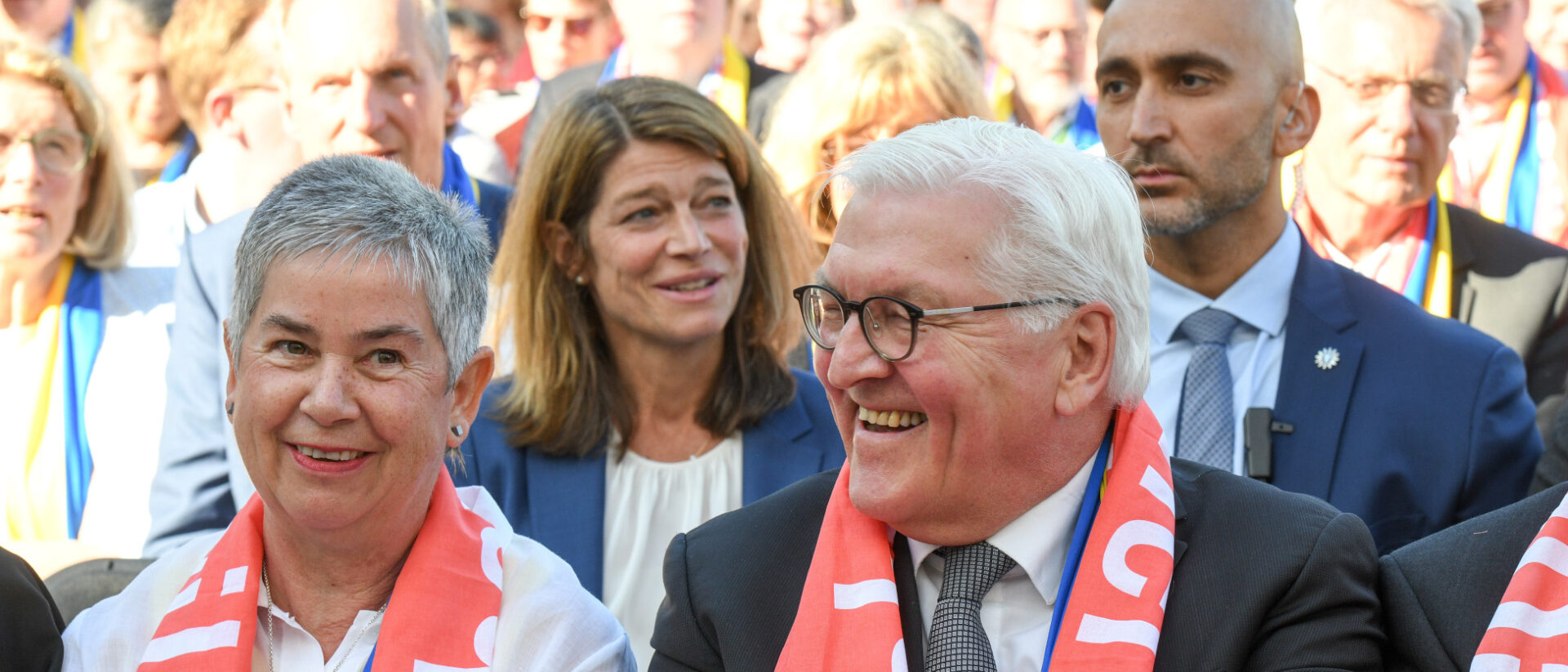 Irme Stetter-Karp und Frank-Walter Steinmeier 2022 beim Katholikentag.