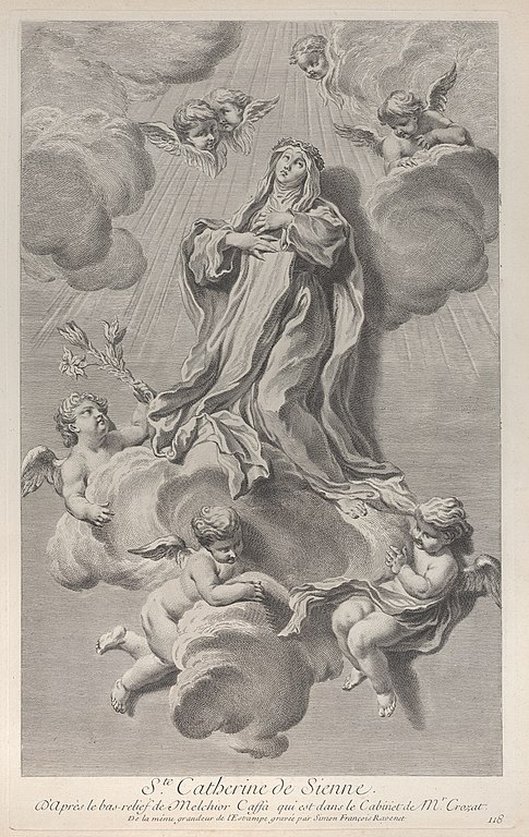 Die Ekstase der Katharina von Siena, 1729–40, Simon François Ravenet