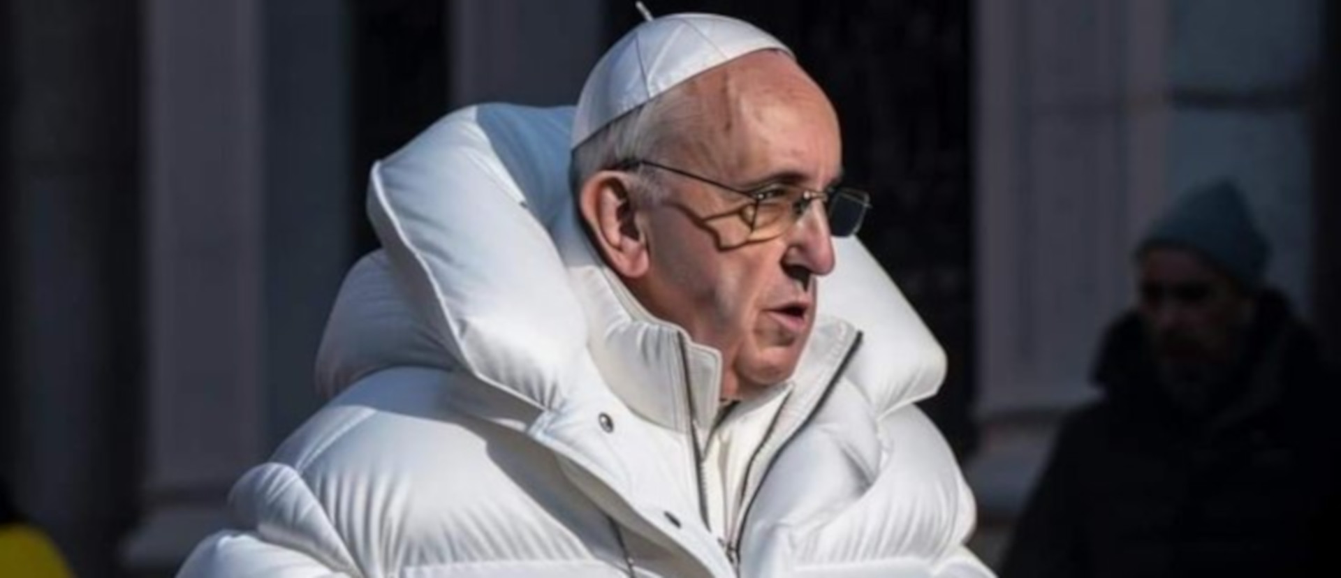 Mit künstlicher Intelligenz erstellt: Papst in Daunenjacke