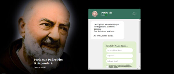 Chatbot mit Padre Pio. | Aidproject SA
