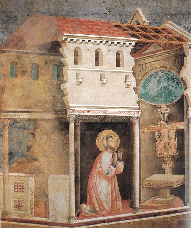 Franziskus und das Wunder des Kreuzes, um 1297–99, Giotto(?), San Francesco d'Assisi.