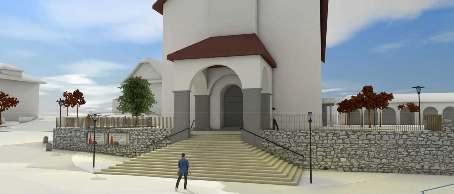 Umgestaltung des Kirchenareals in Hergiswil NW. | Projektvisualisierung pfarrei-hergiswil.ch