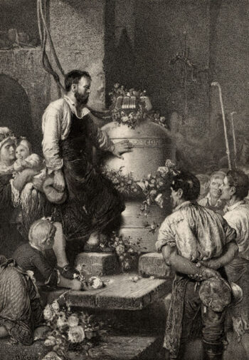 Illustration zu Friedrich Schillers «Das Lied von der Glocke» von Alexander von Liezen-Mayer.