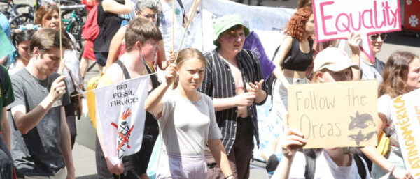 Greta Thunberg an Demo in Basel | Keystone/Maxppp/Jean-François Frey