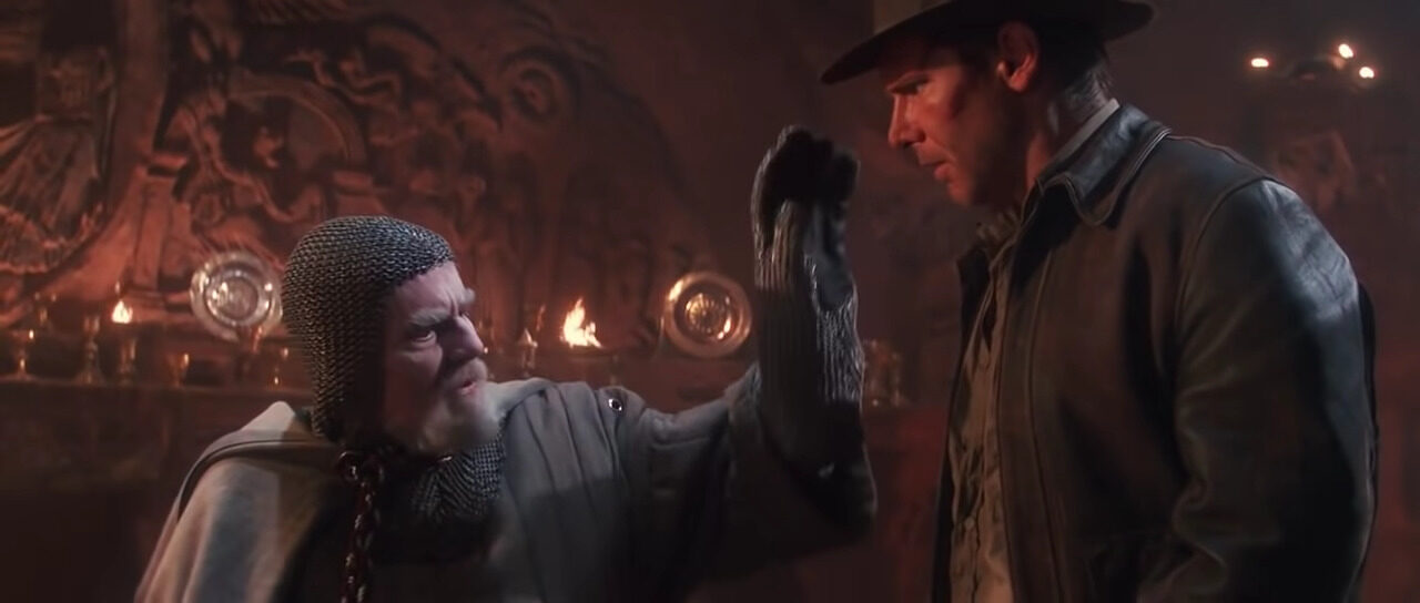 Indiana Jones (Harrison Ford, re.) trifft auf den letzten Kreuzritter, der den heiligen Gral beschützt. Screenshot Youtube Duck Channel 120/Youtube