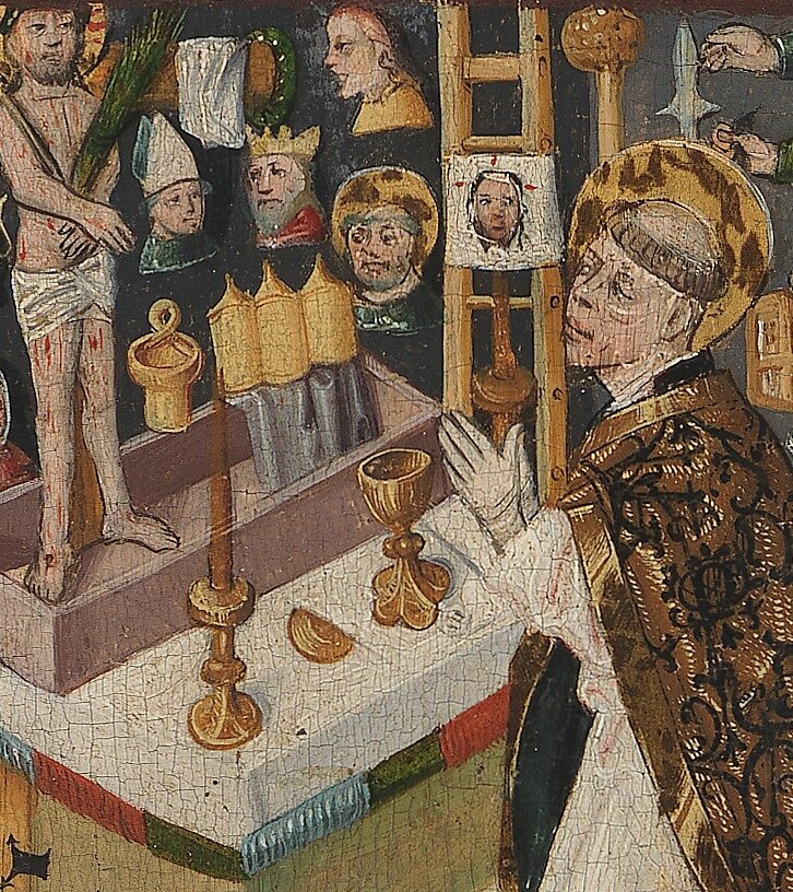 Gregor der Grosse ist einer der Kirchenväter. Darstellung um 1500.