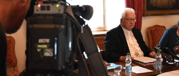 Bischof Markus Büchel an der Medienkonferenz vom 13.09.2023 in St. Gallen