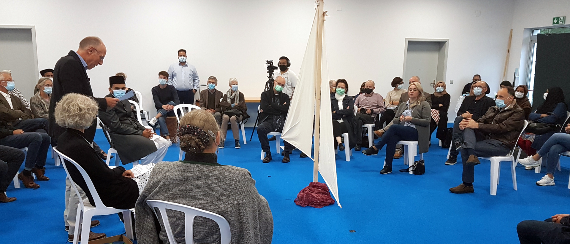 Interreligiöse Bettagsfeier 2021 zum Thema «Mut zum Wandel – Corona-Pandemie als Herausforderung», in der Ahmadiyya Nur Moschee, Bonau TG
