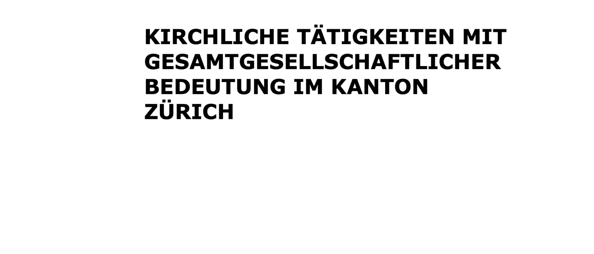 Titelblatt der "Widmer-Studie"