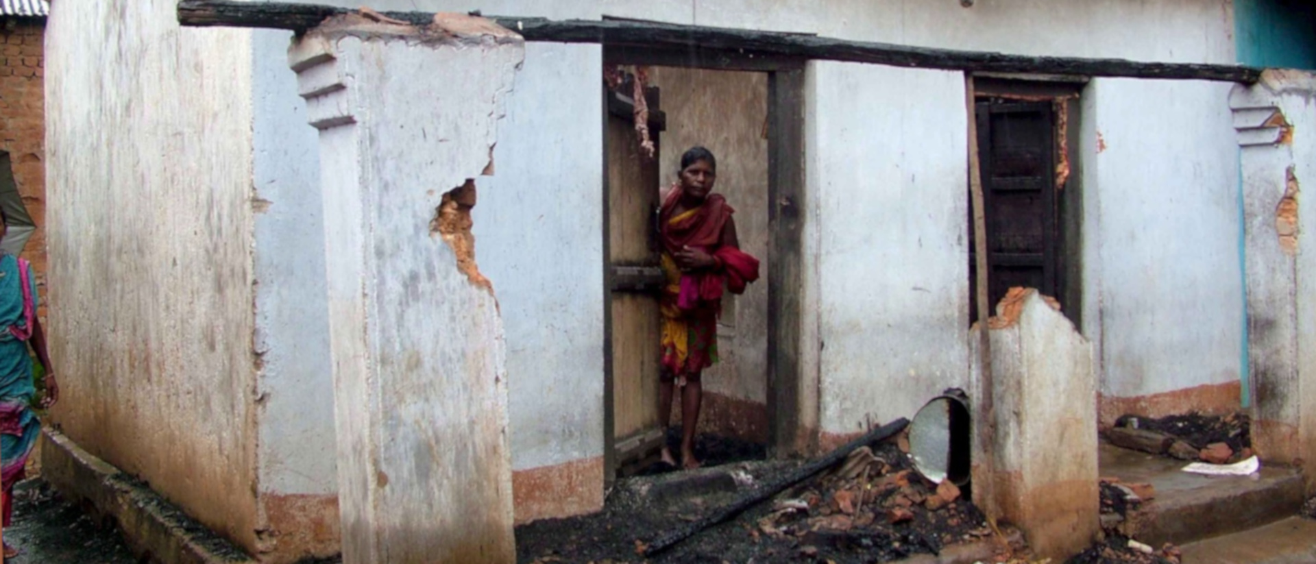Von Hindu-Nationalisten 2008 zerstörtes Haus von Christen in Kandhamal, Orissa (Indien)