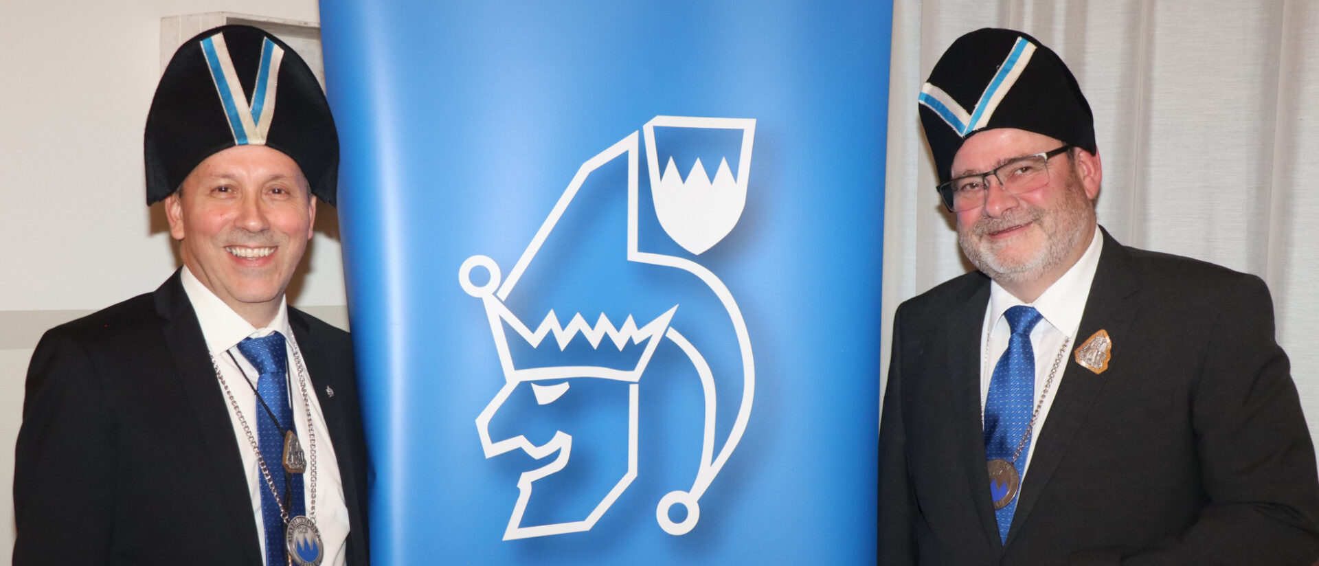 Weibel Stefan Imgrüth (l) und Zunftmeister 2024 Volker Eschmann (r))