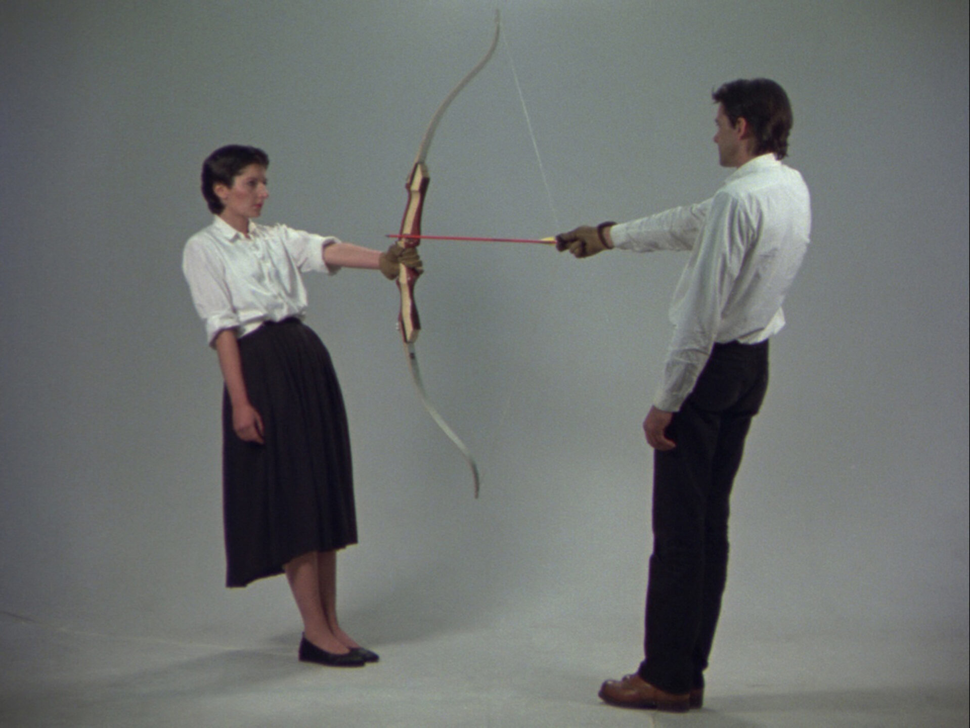 Marina Abramović und Ulay in «Rest Energy», 1980.