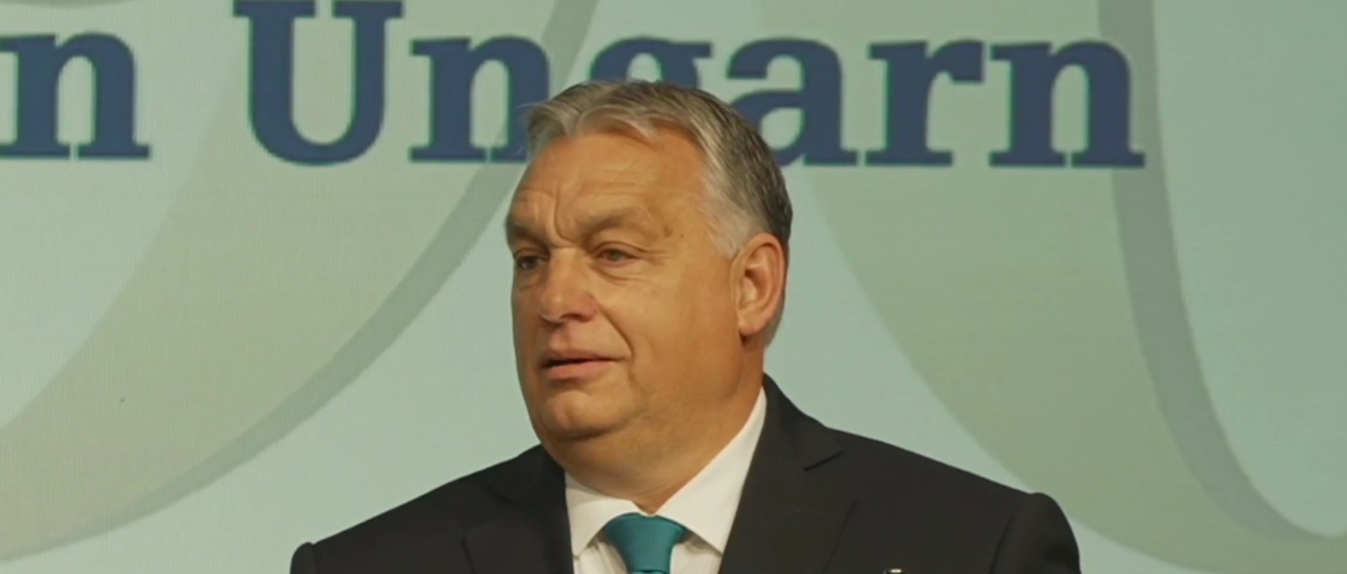 Der ungarische Ministerpräsident Viktor Orbán bei seiner Rede im Hotel Dolder Grand in Zürich.