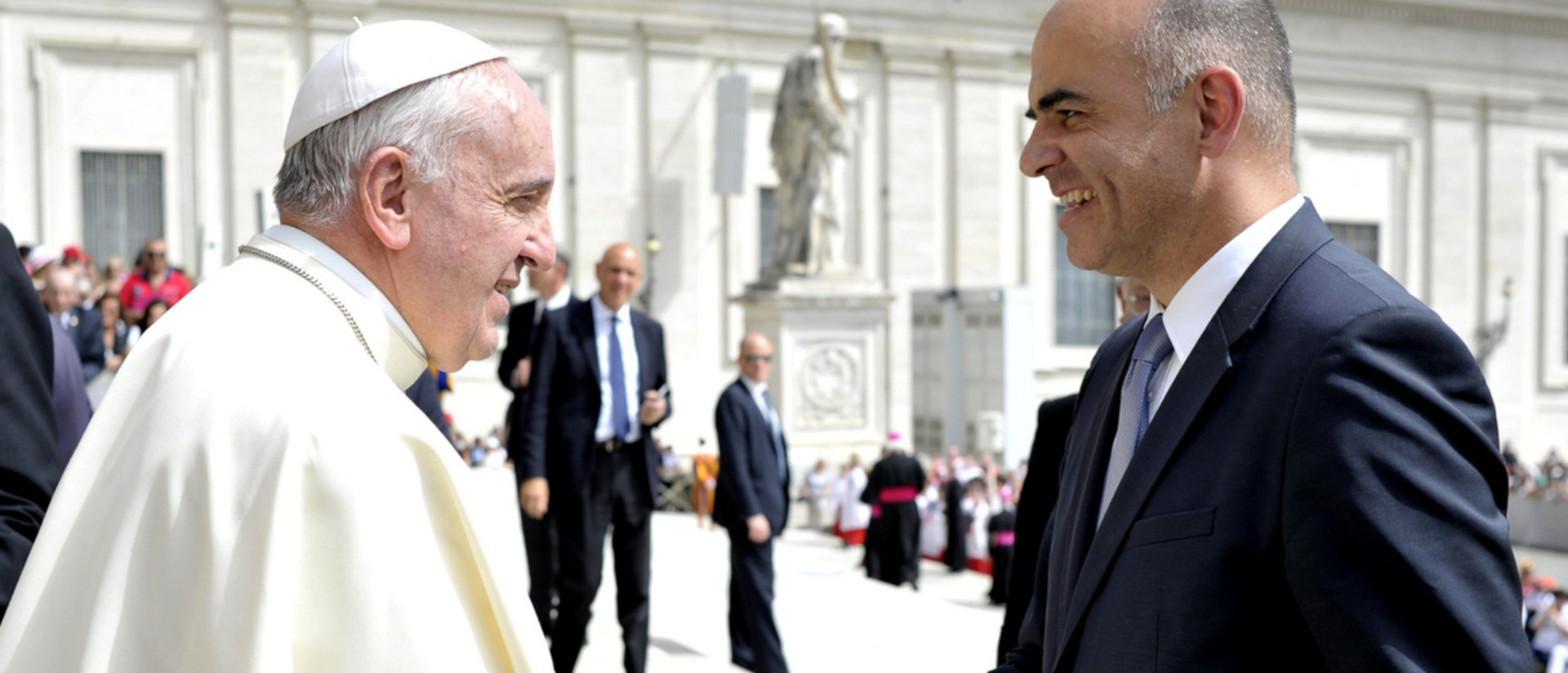 Bundesrat Berset und Papst Franziskus, November 2018 im Vatikan.