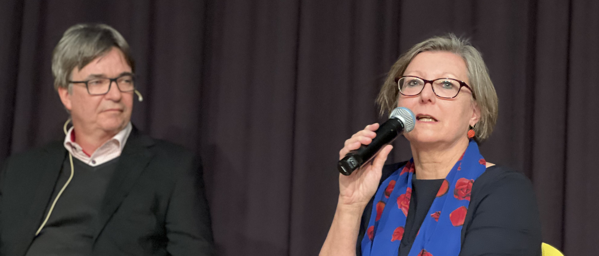 Renata Asal-Steger in der Podiumsdiskussion am Dreikönigs-Apéro.