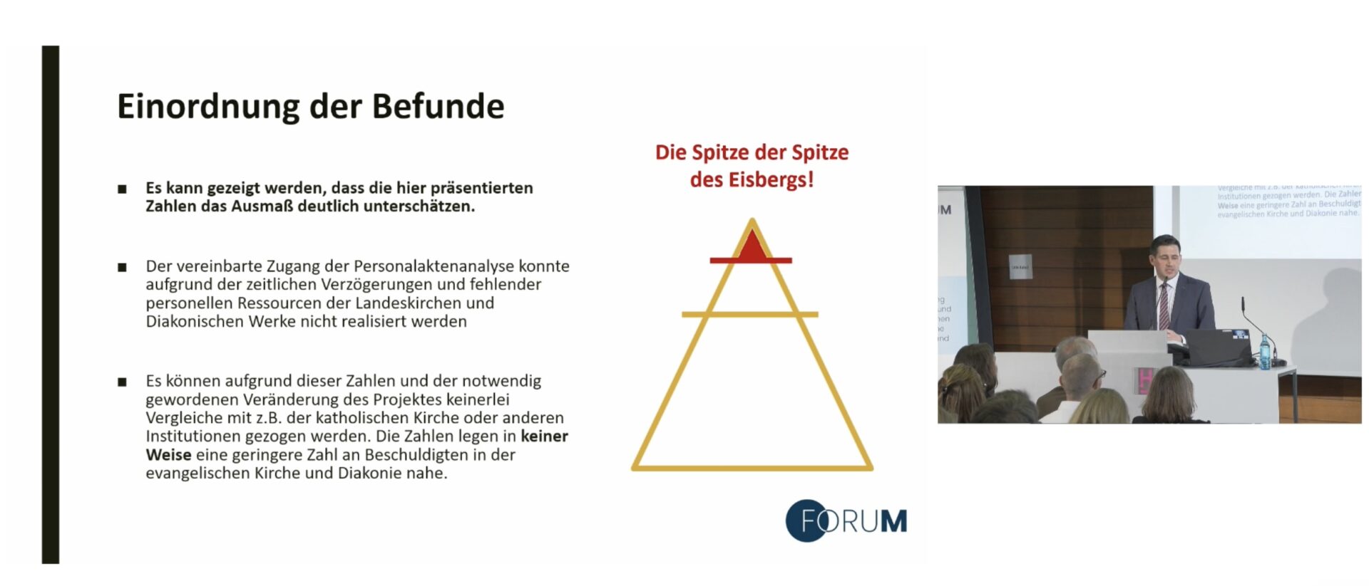 Die Spitze der Spitze des Eisbergs: Vorstellung der Missbrauchsstudie der evangelischen Kirche in Deutschland.