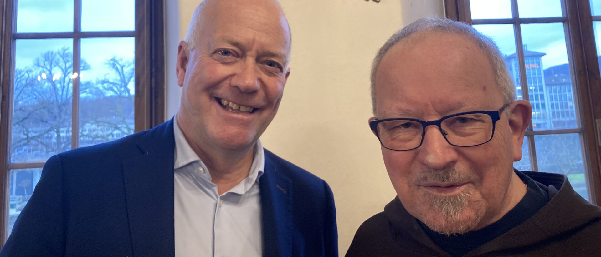 Martin Wey und der Guardian der Kapuziner, Josef Bründler