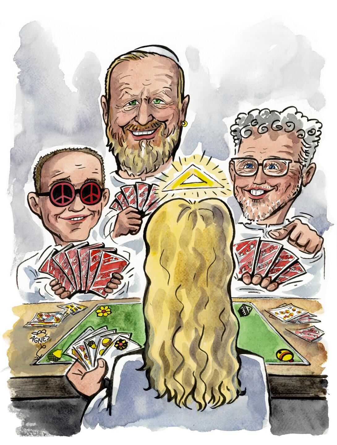 De letschti Jass: Illustration zu den Versen der von "Urbi@Orbi" aus Luzern 2024.