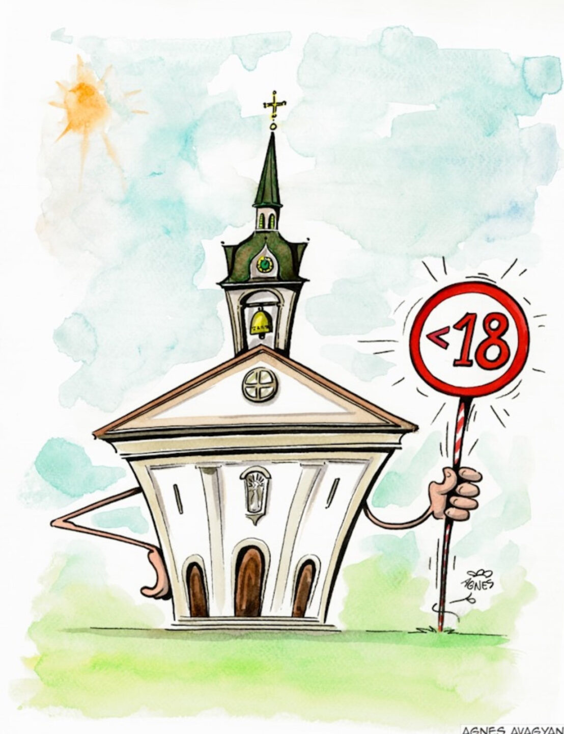 Jugendfrei: Illustration zu den Versen der von "Urbi@Orbi" aus Luzern 2024.
