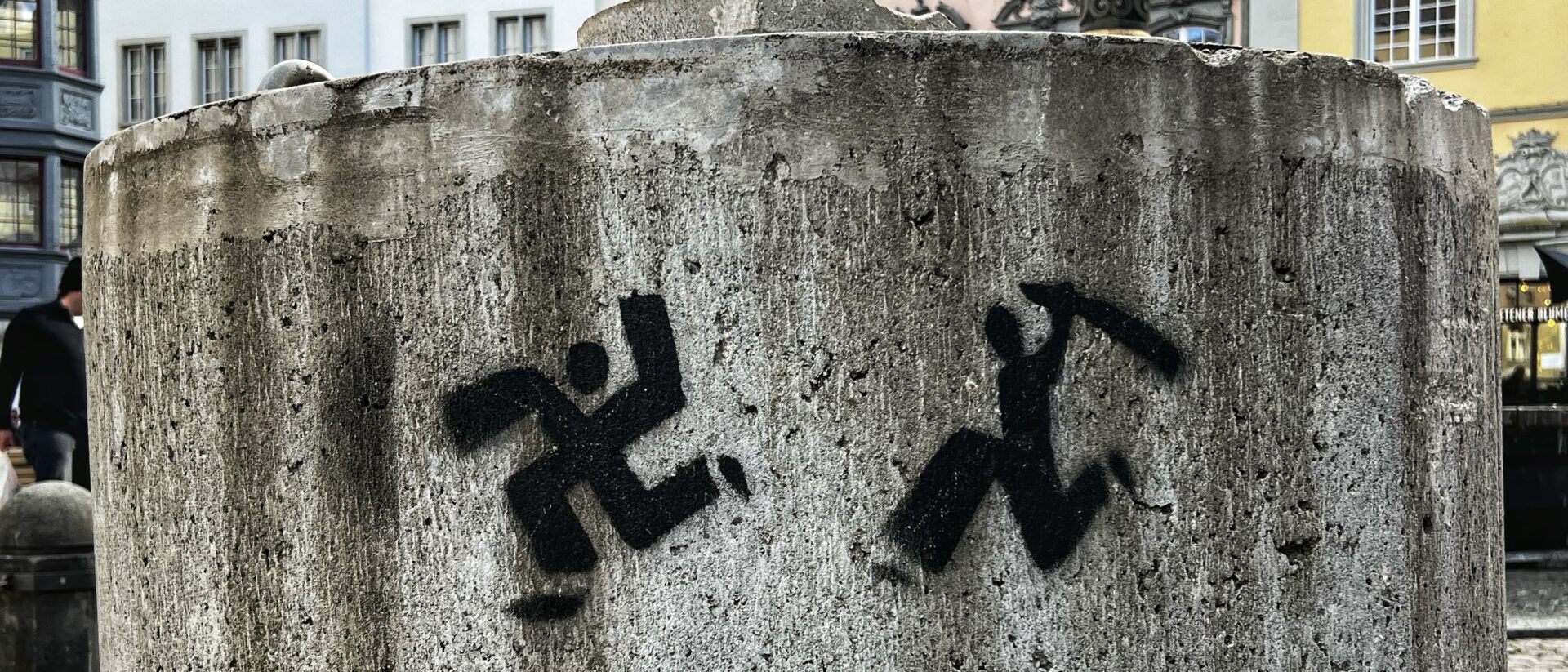 Antifa-Graffito in der Schaffhauser Altstadt