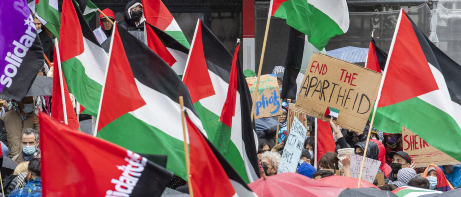 Solidarität mit Palästina ist der Gesellschaft Schweiz-Israel suspekt, im Bild eine Pro-Palästina-Demonstration in Genf. | Keystone