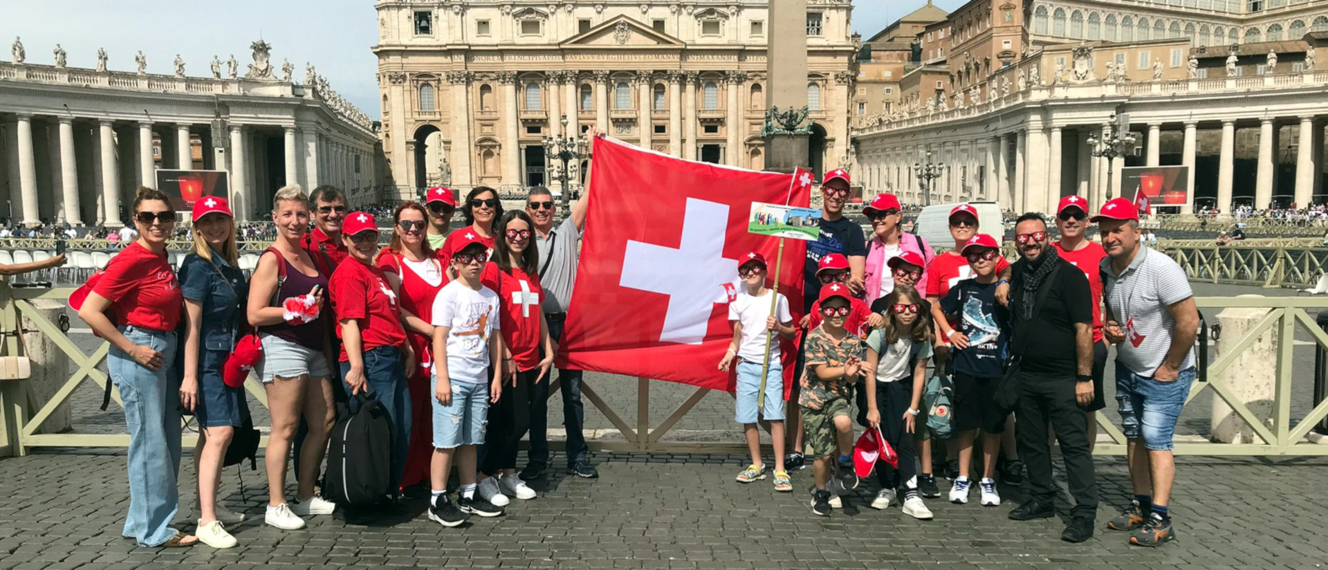 Die Gruppe der Pfarrei Cadro in Rom - sie besuchten am 25. Mai das erste Weltkindertreffen