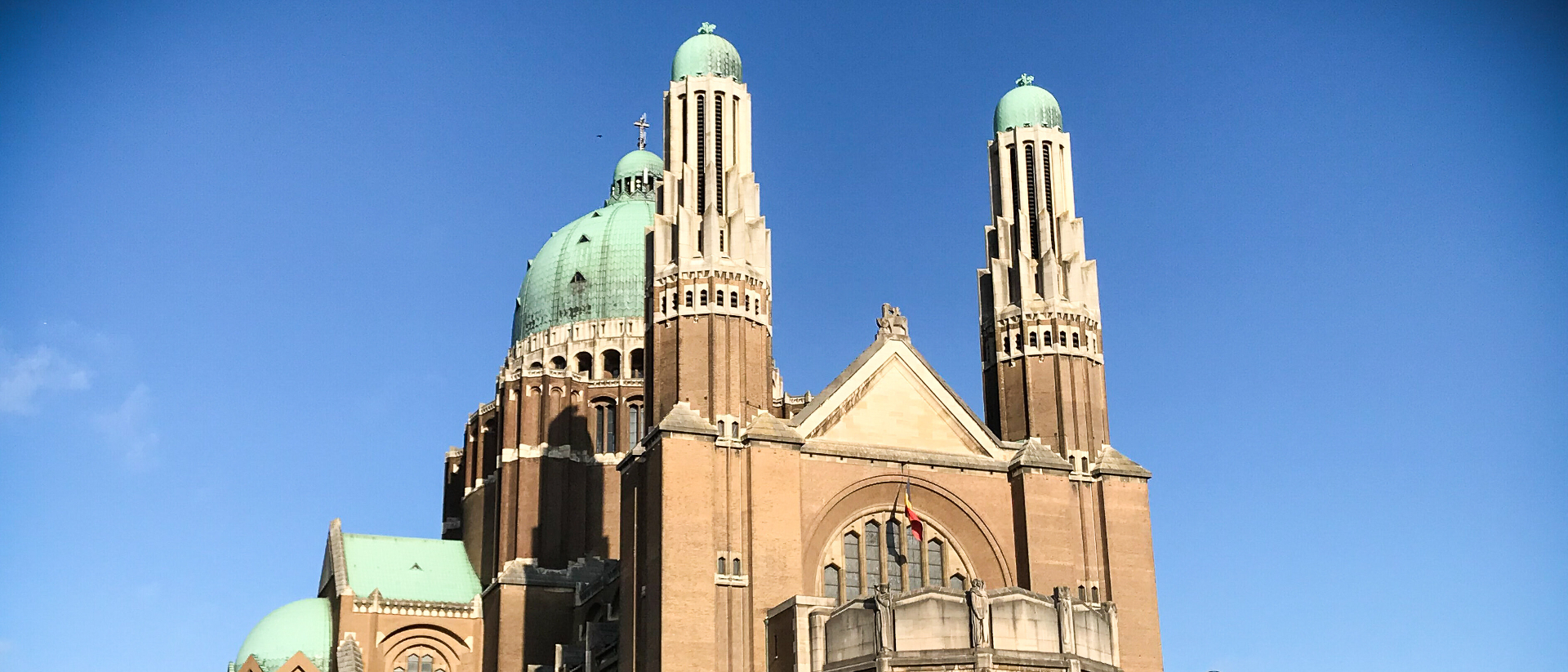 Die Türme der Koekelberg-Basilika in Brüssel.